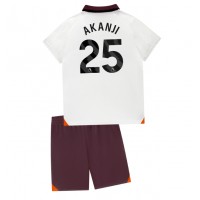 Camisa de Futebol Manchester City Manuel Akanji #25 Equipamento Secundário Infantil 2023-24 Manga Curta (+ Calças curtas)